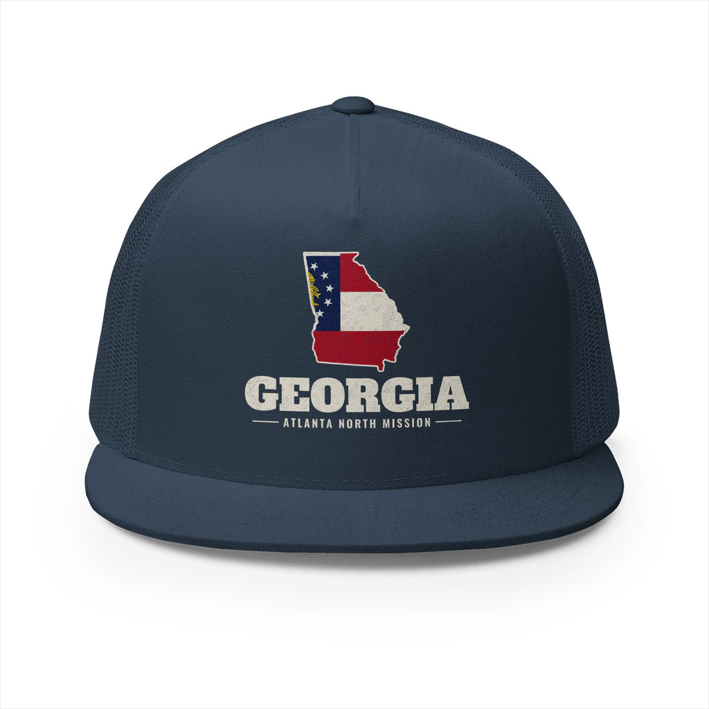 Georgia Atlanta North Mission Flag Map Trucker Hat