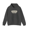Philippines Cagayan De Oro Mission Hoodie in Dark Heather, front view with the varsity mission design