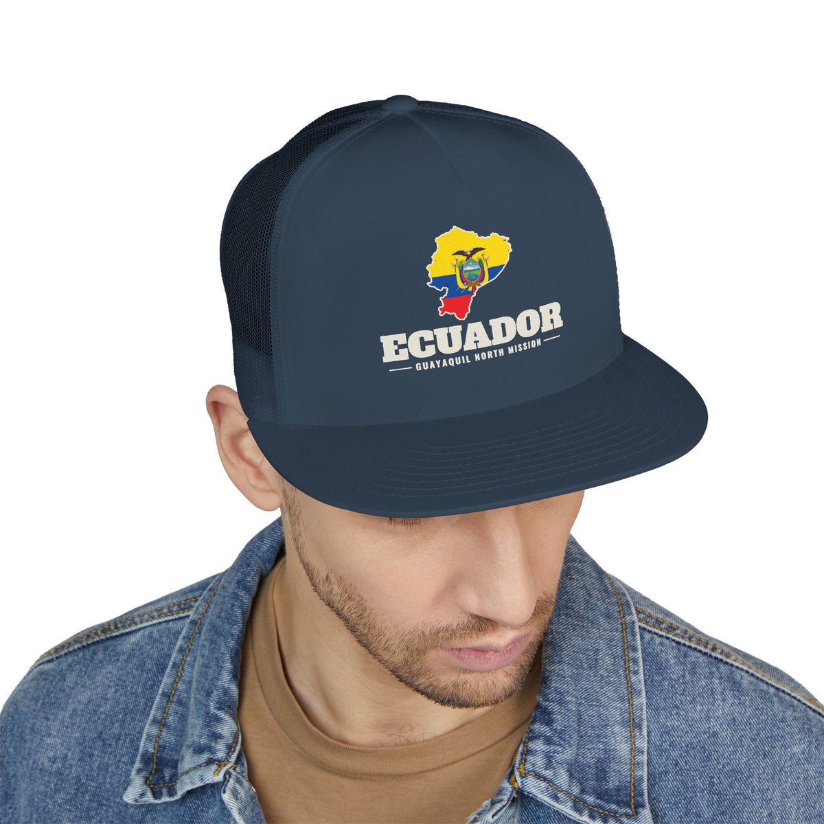 Ecuador Guayaquil North Mission Flag Map Trucker Hat