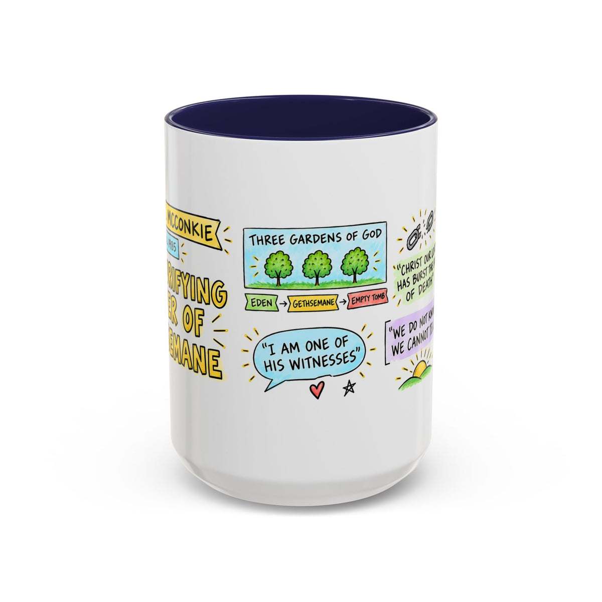 The Purifying Power of Gethsemane Sketch Note Mug — Bruce R. McConkie