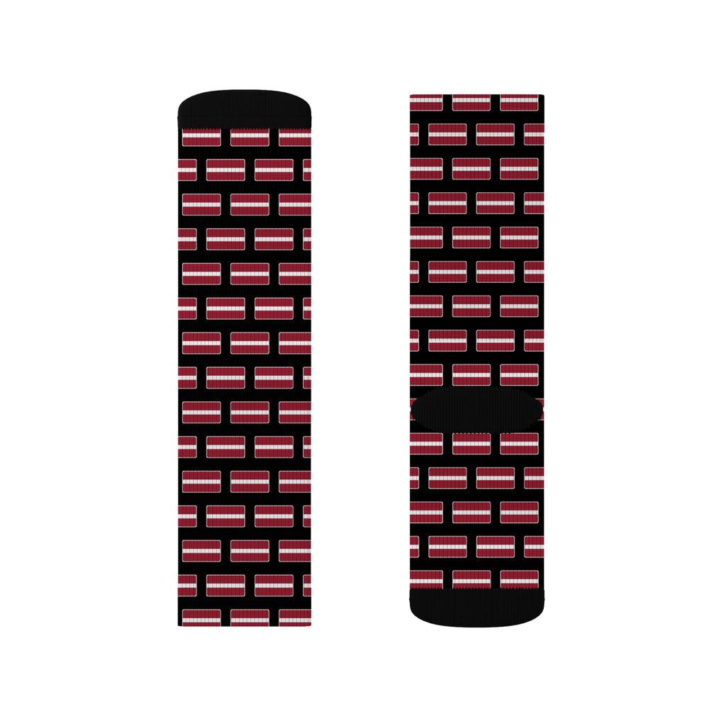 Latvia Mission Flag Socks