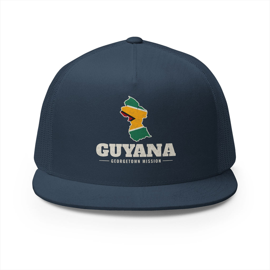 Guyana Georgetown Mission Flag Map Trucker Hat