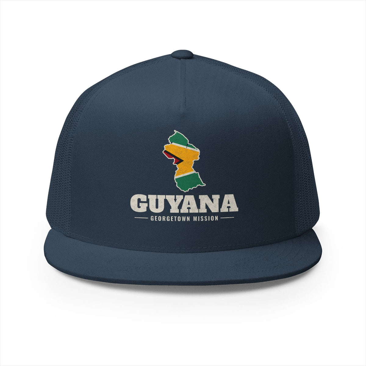 Guyana Georgetown Mission Flag Map Trucker Hat