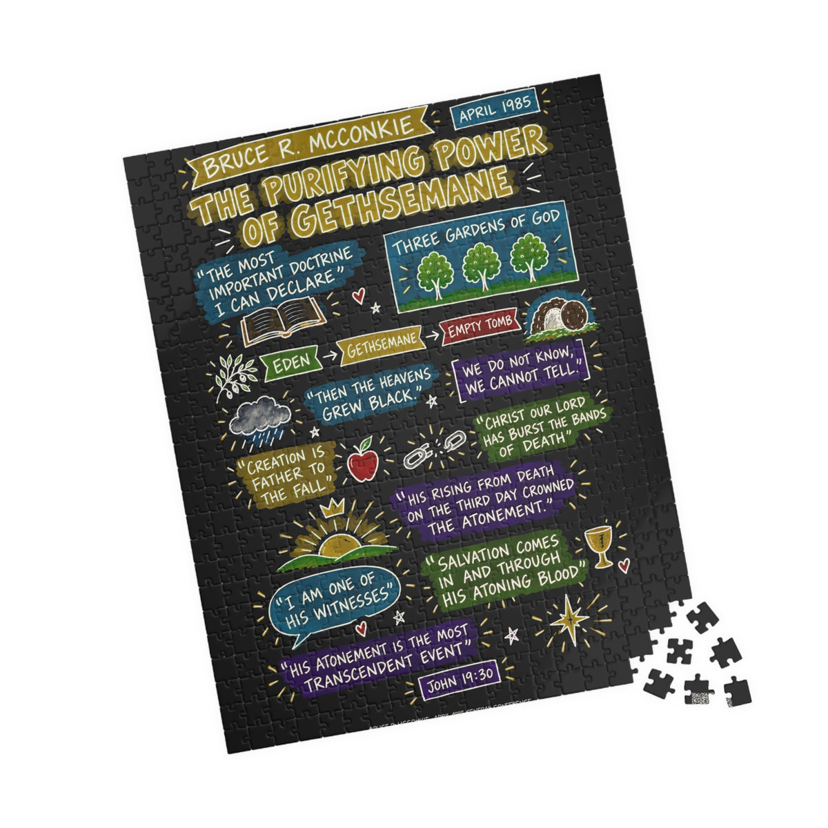The Purifying Power of Gethsemane Sketch Note 520-Piece Puzzle — Bruce R. McConkie