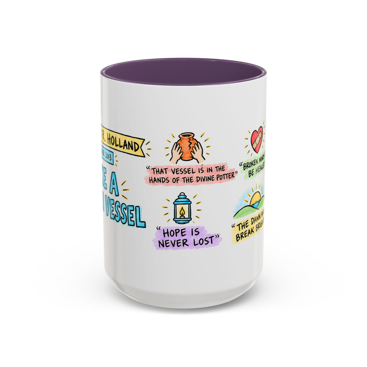 Like a Broken Vessel Sketch Note Mug — Jeffrey R. Holland