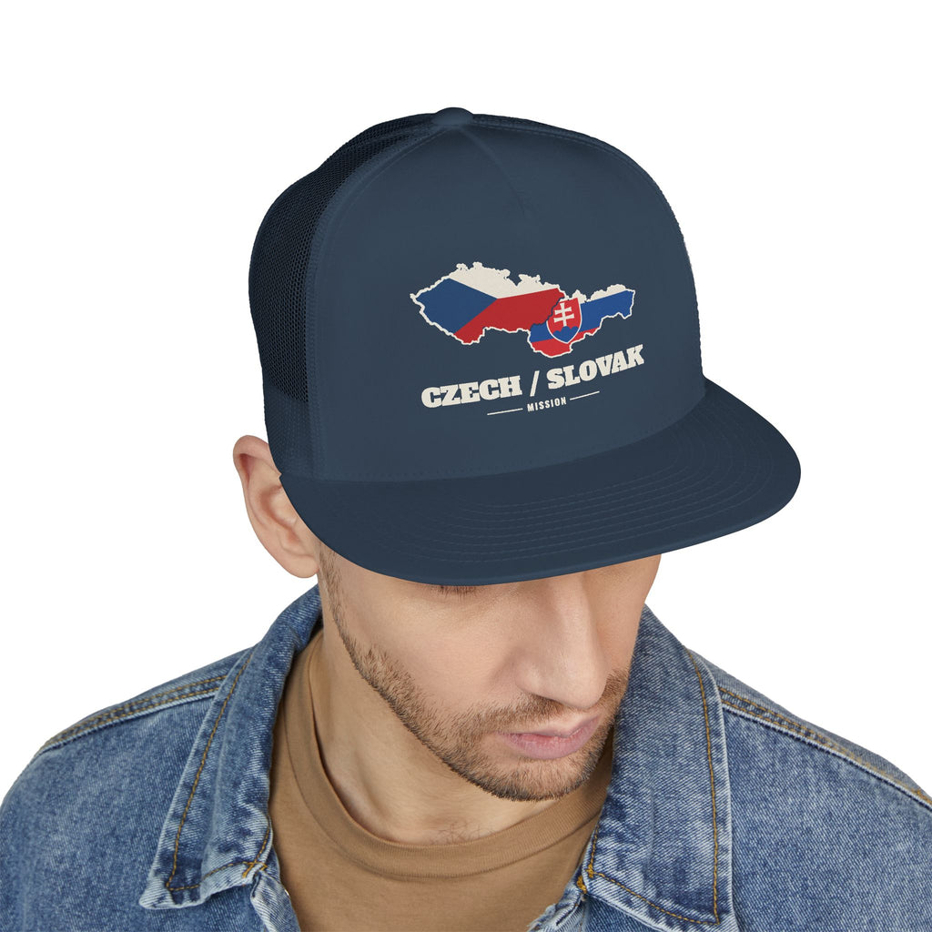 Czech/Slovak Mission Flag Map Trucker Hat