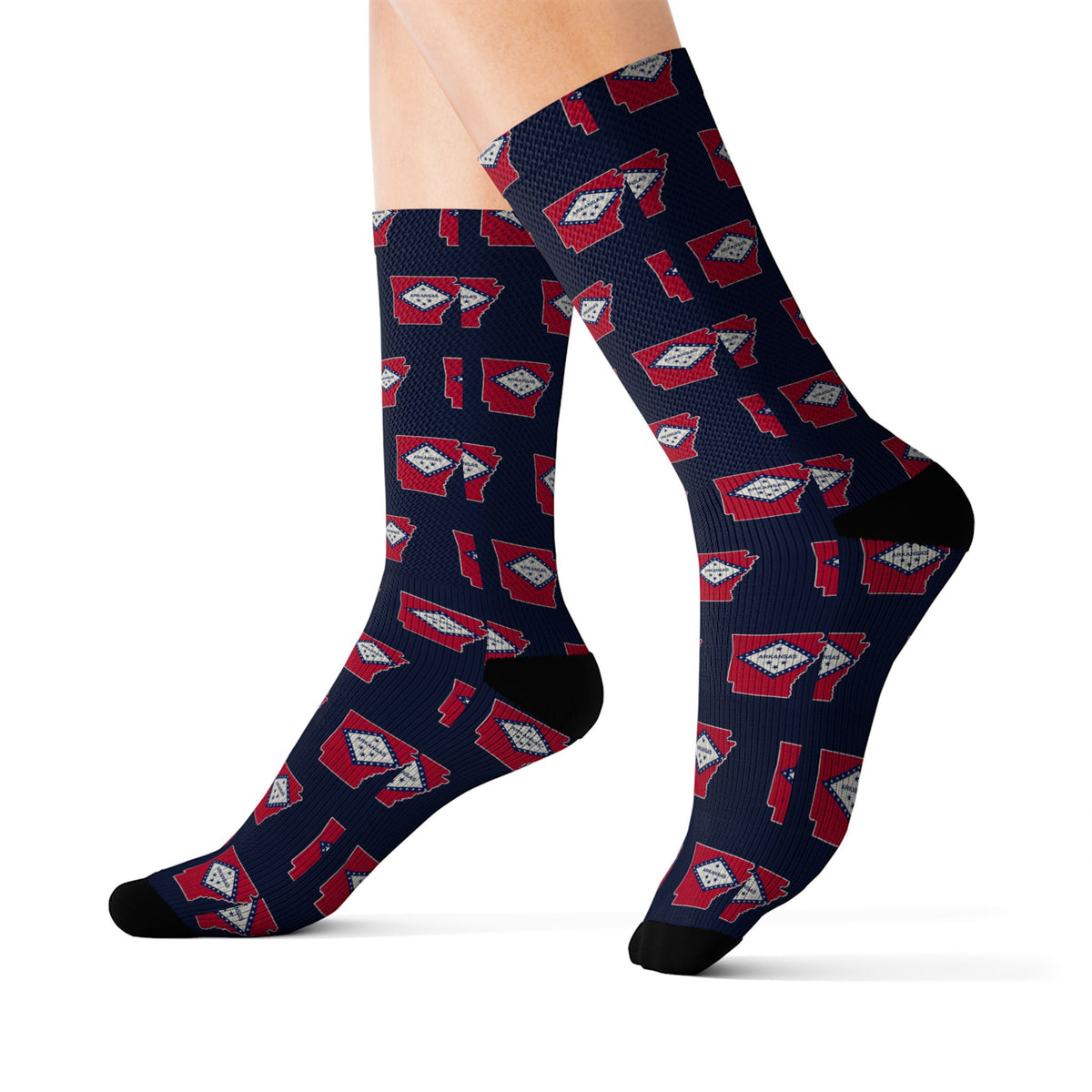 Arkansas Mission Flag Map Socks