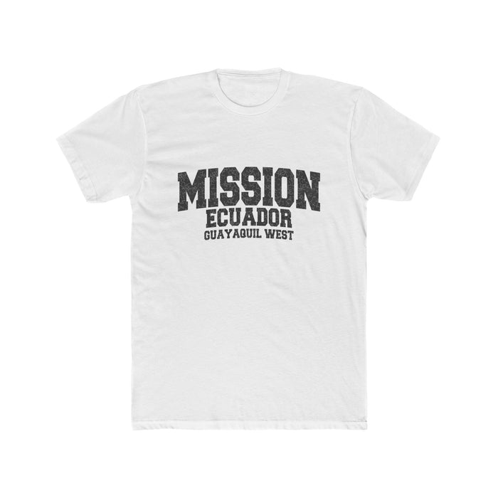 Ecuador Guayaquil West Mission T-Shirt in Solid White, front view