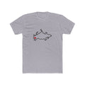 Russia Moscow Mission Heart Map shirt in Heather Grey: Russia outline with a red heart, front view