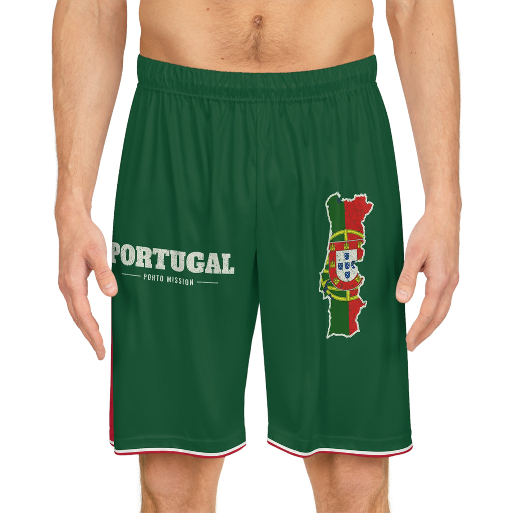 Portugal Porto Mission Basketball Shorts, worn, back view