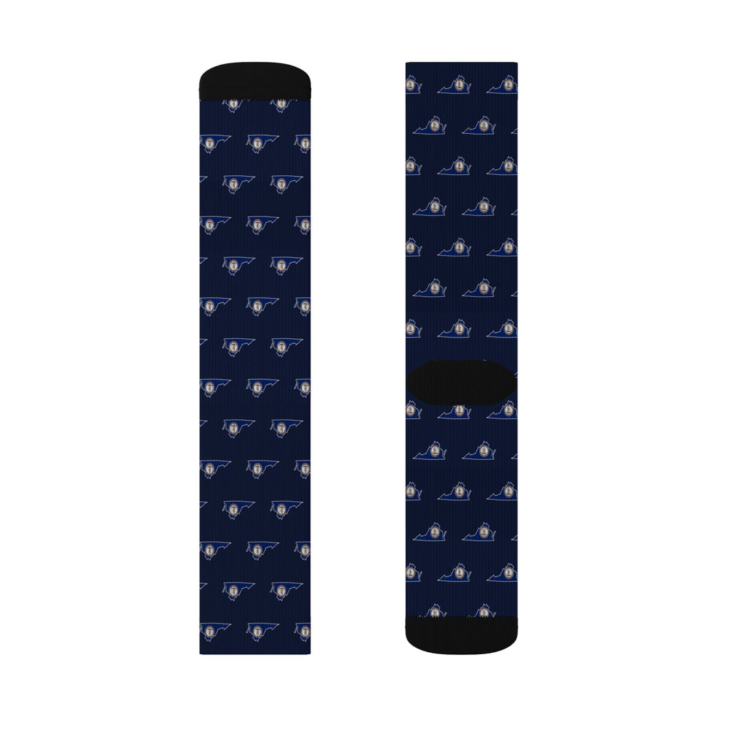 Virginia Mission Flag Map Socks