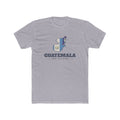 Guatemala Coban/Belize Mission Flag Map shirt in Heather Grey: flags of Guatemala and Belize in their country outlines with navy lettering, front view