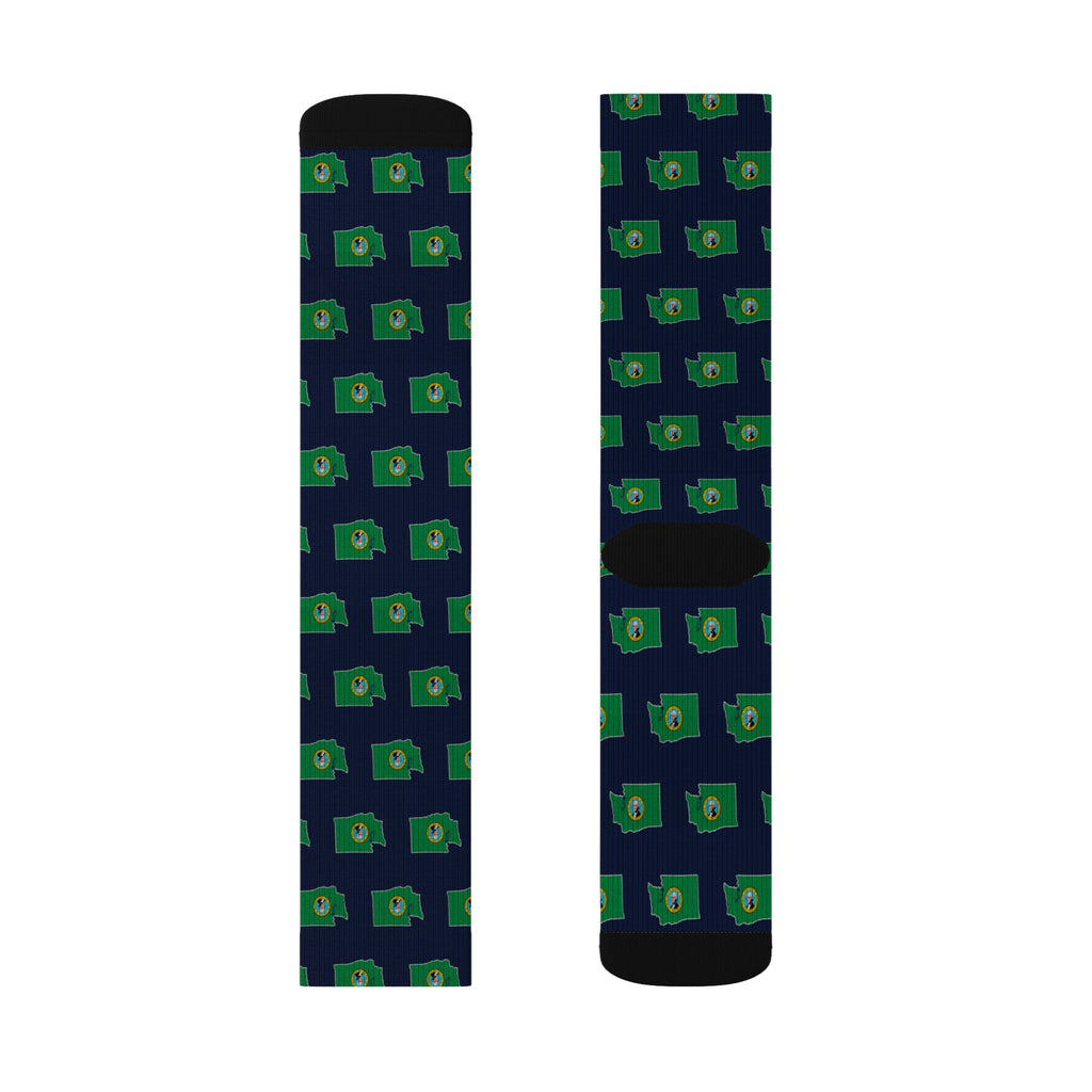 Washington Mission Flag Map Socks