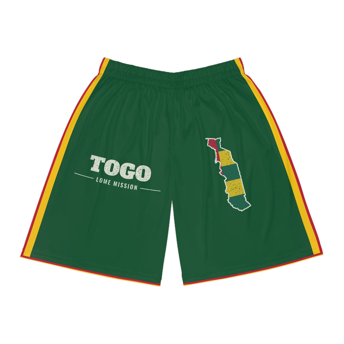 Togo Lome Mission Basketball Shorts, front view