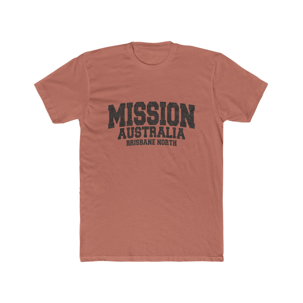 Australia Brisbane North Mission T-Shirt in Solid Desert Pink, front view