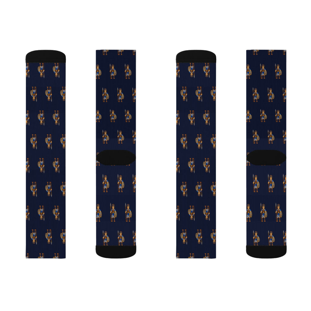 Stripling Warriors Brick Chess crew socks by Weak Things view 2