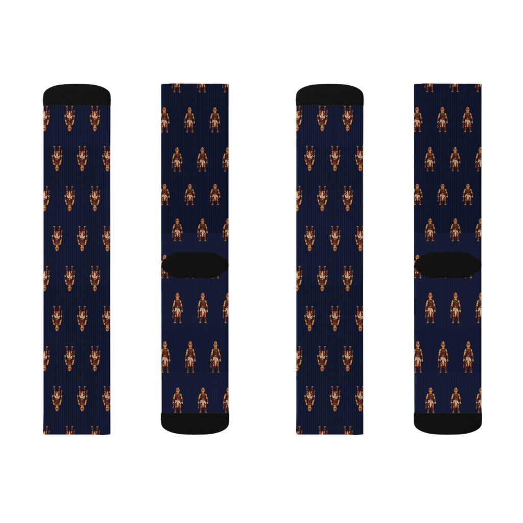 Gadianton Robbers Brick Chess crew socks by Weak Things view 2