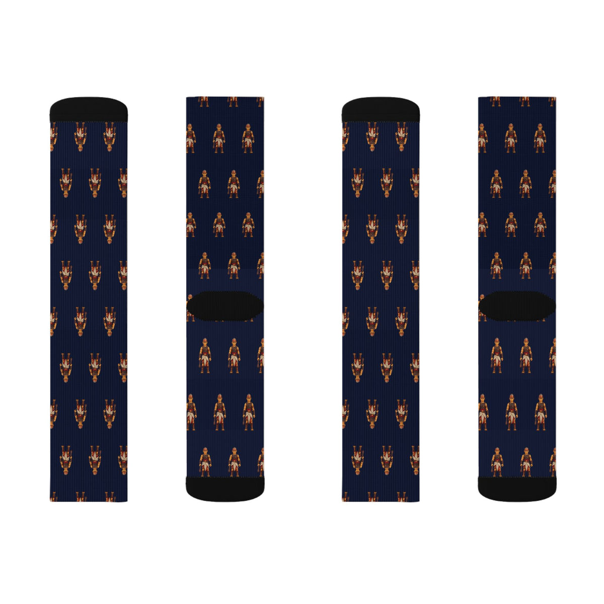 Gadianton Robbers Brick Chess crew socks by Weak Things view 2