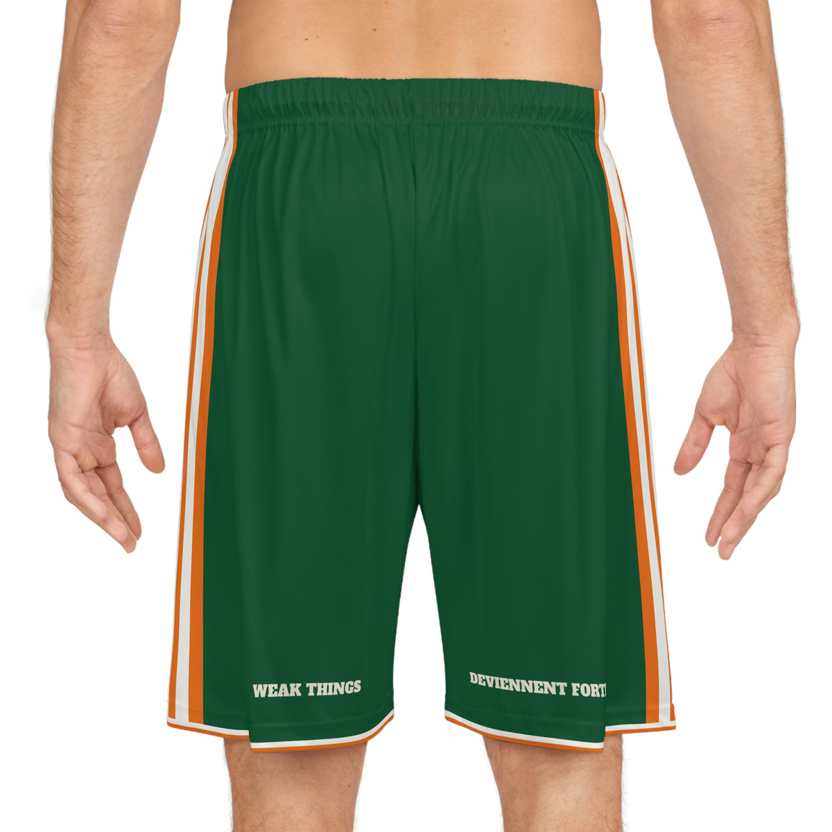 Cote d'Ivoire Abidjan North Mission Basketball Shorts, worn, back view