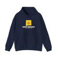 New Mexico Albuquerque Mission Flag Map Hoodie in Navy, front view with the flag map and mission name