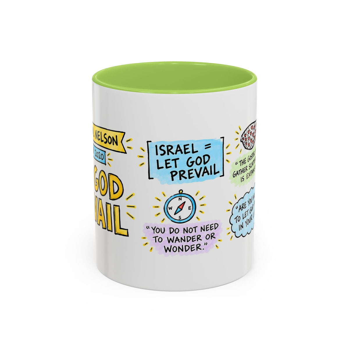 Let God Prevail Sketch Note Mug — Russell M. Nelson