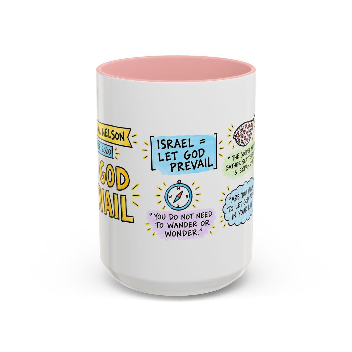 Let God Prevail Sketch Note Mug — Russell M. Nelson