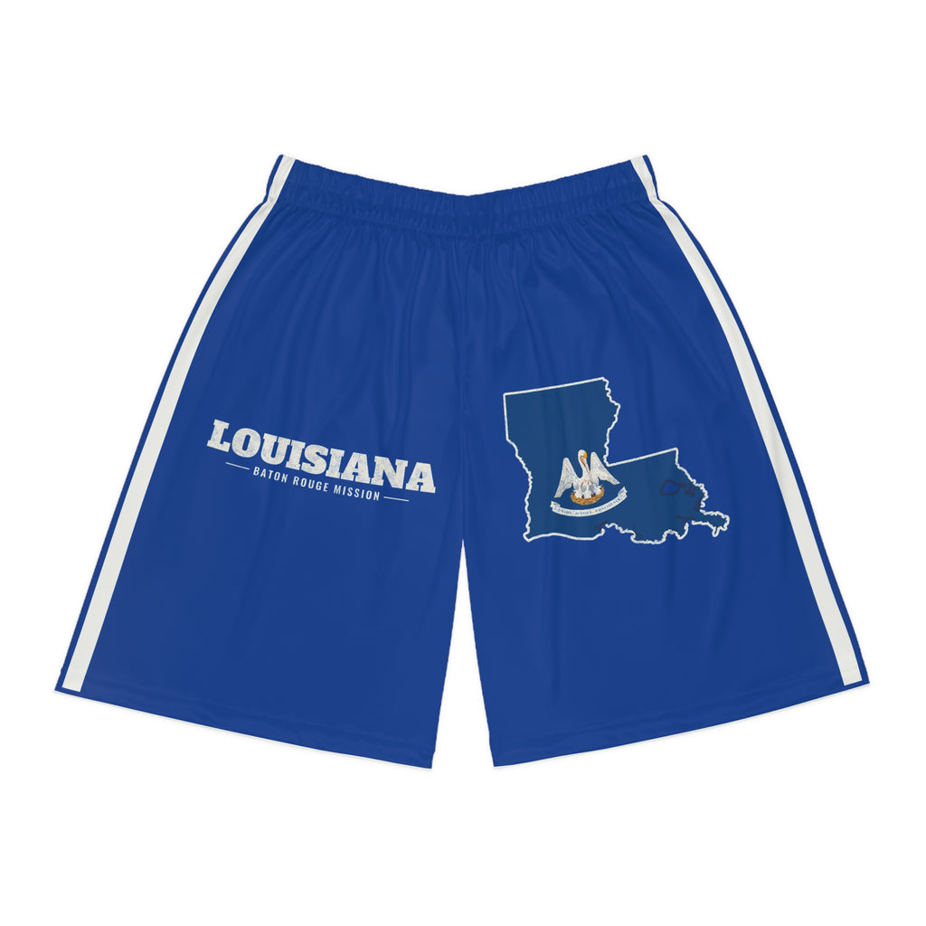 Louisiana Baton Rouge Mission Basketball Shorts, front view