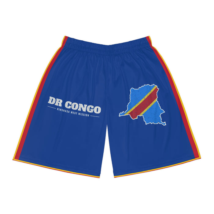 Democratic Republic of the Congo Kinshasa West Mission Basketball Shorts, front view