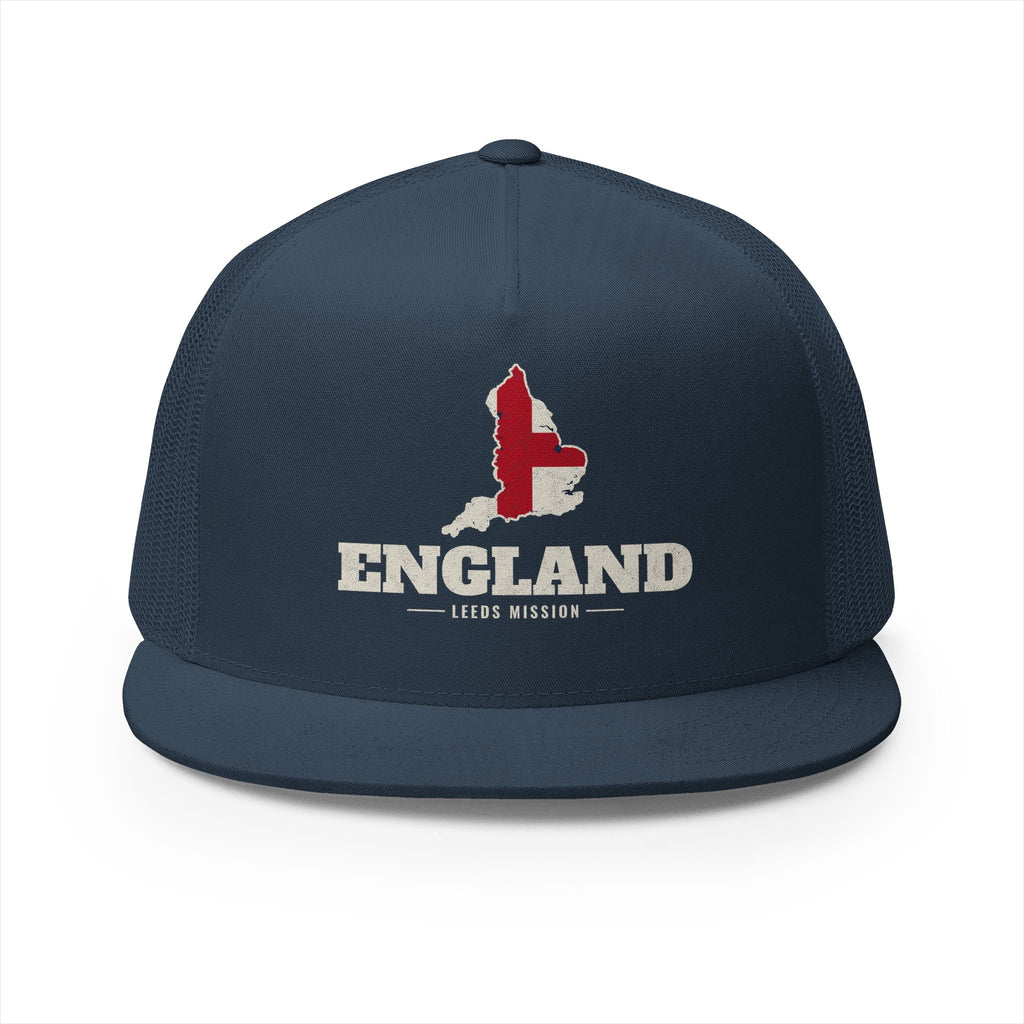 England Leeds Mission Flag Map Trucker Hat