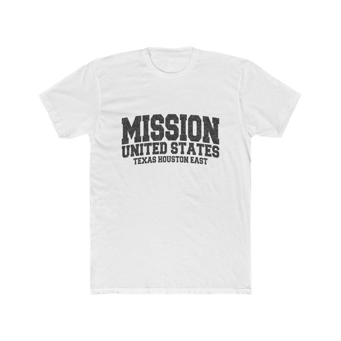 Texas Houston East Mission T-Shirt in Solid White, front view