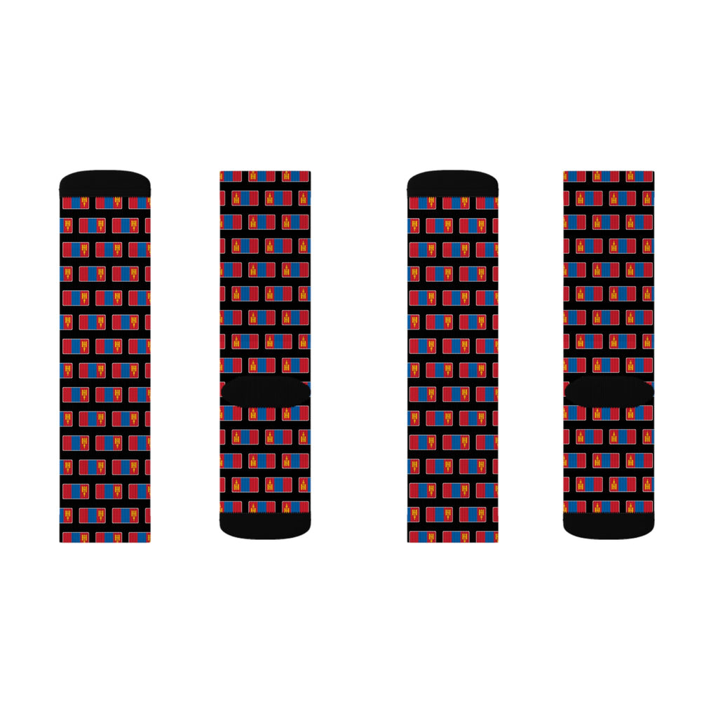 Mongolia Mission Flag Socks