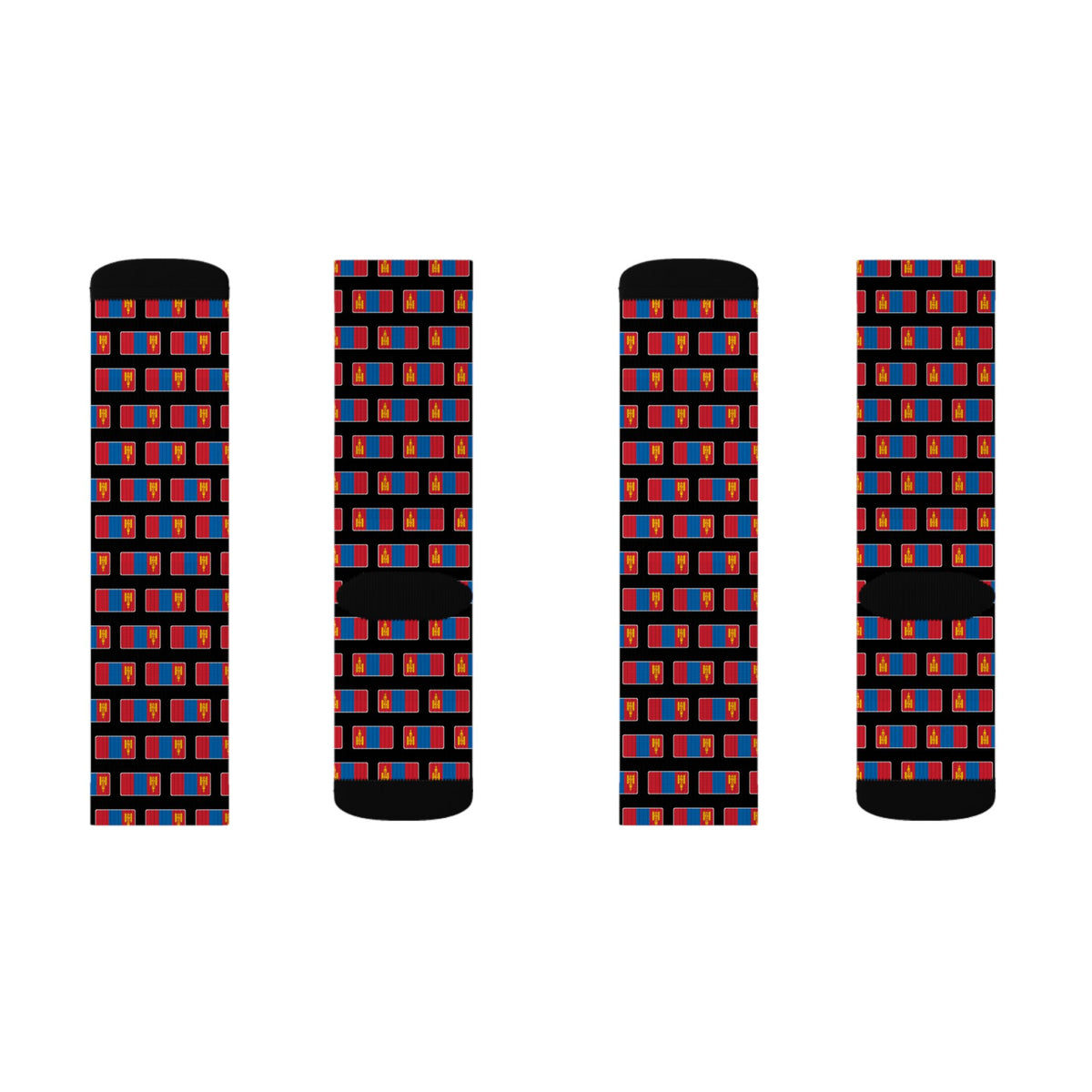 Mongolia Mission Flag Socks