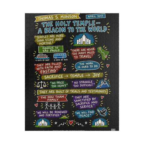 The Holy Temple\u2014a Beacon to the World sketch note puzzle
