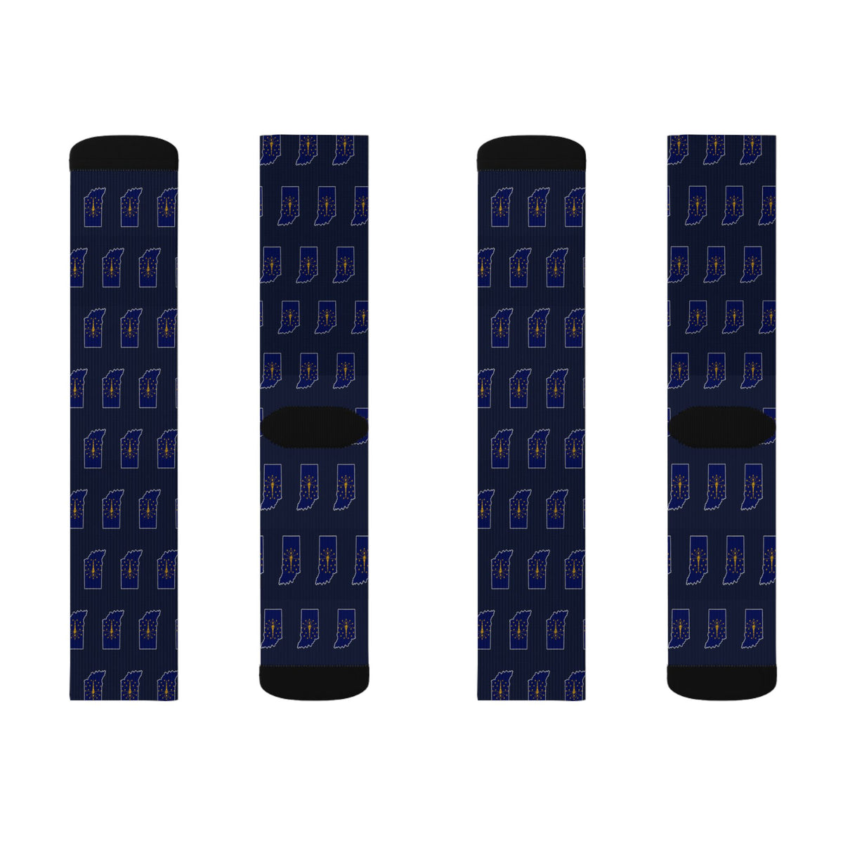 Indiana Mission Flag Map Socks