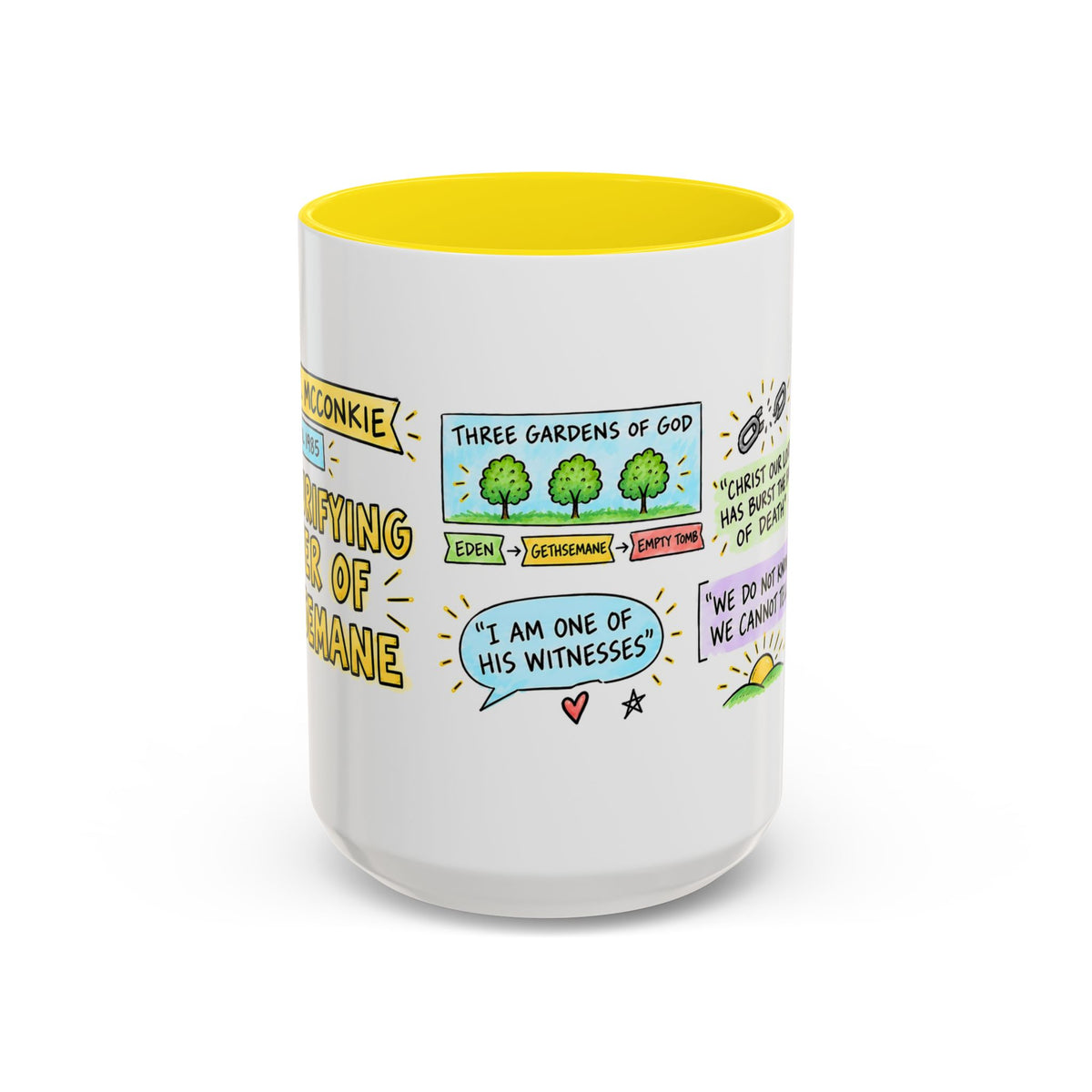 The Purifying Power of Gethsemane Sketch Note Mug — Bruce R. McConkie