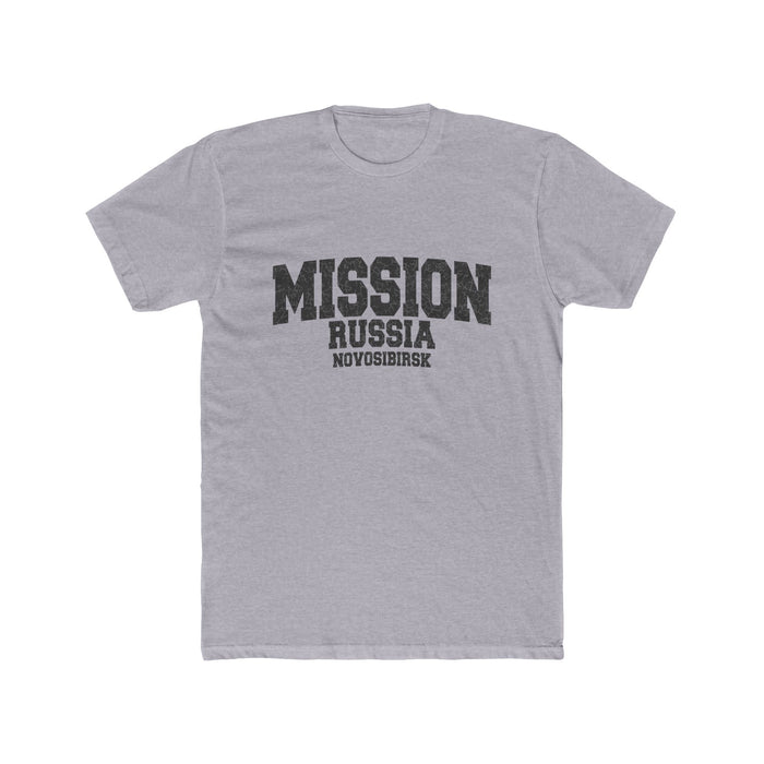 Russia Novosibirsk Mission T-Shirt in Heather Grey, front view