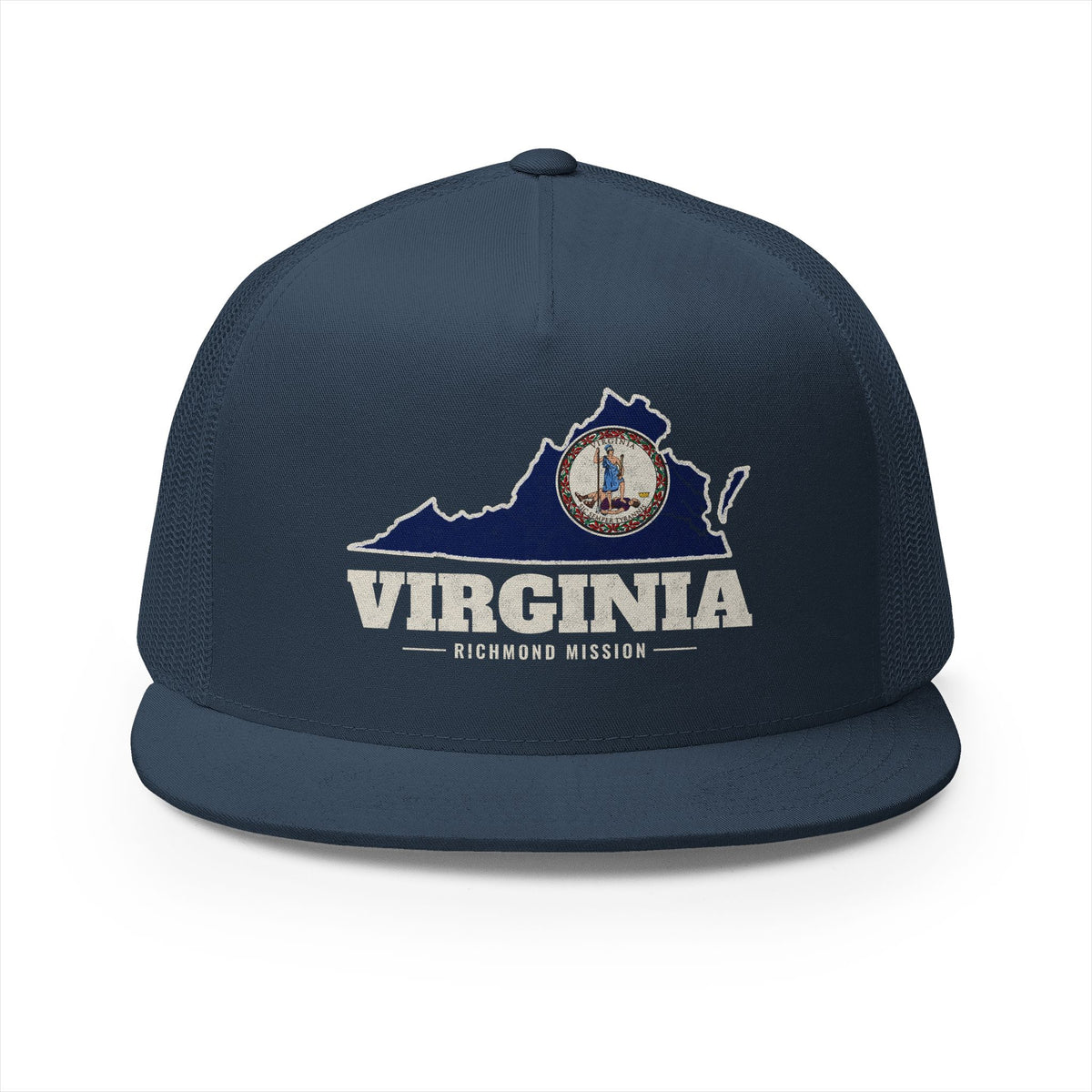 Virginia Richmond Mission Flag Map Trucker Hat