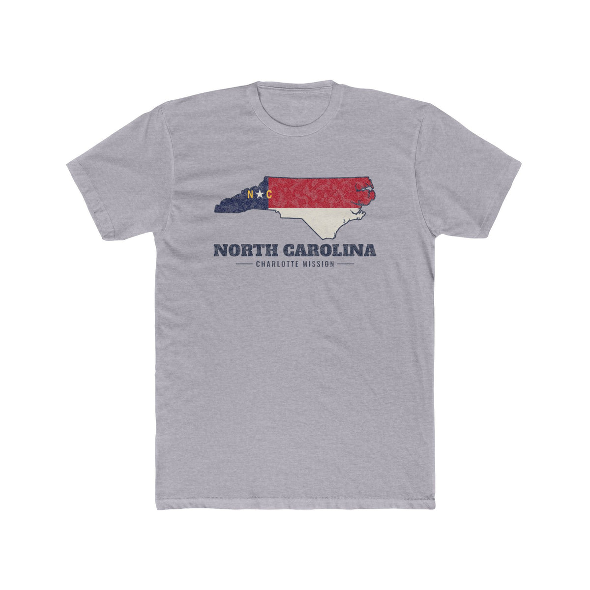North Carolina Charlotte Mission Flag Map Shirt