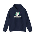 Nigeria Enugu Mission Flag Map Hoodie in Navy, front view with the flag map and mission name