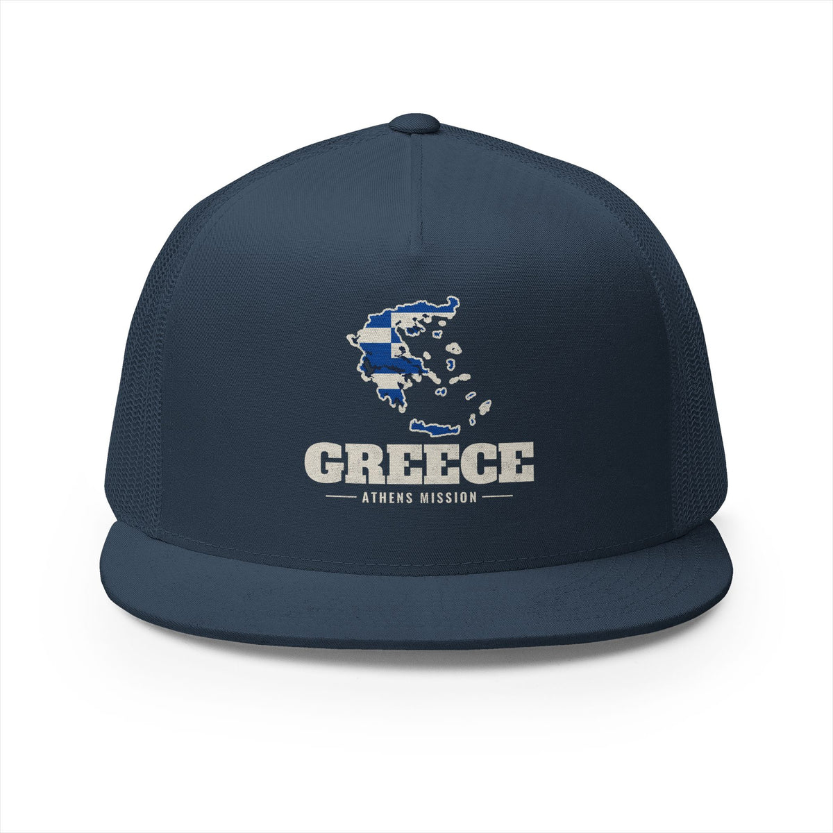 Greece Athens Mission Flag Map Trucker Hat