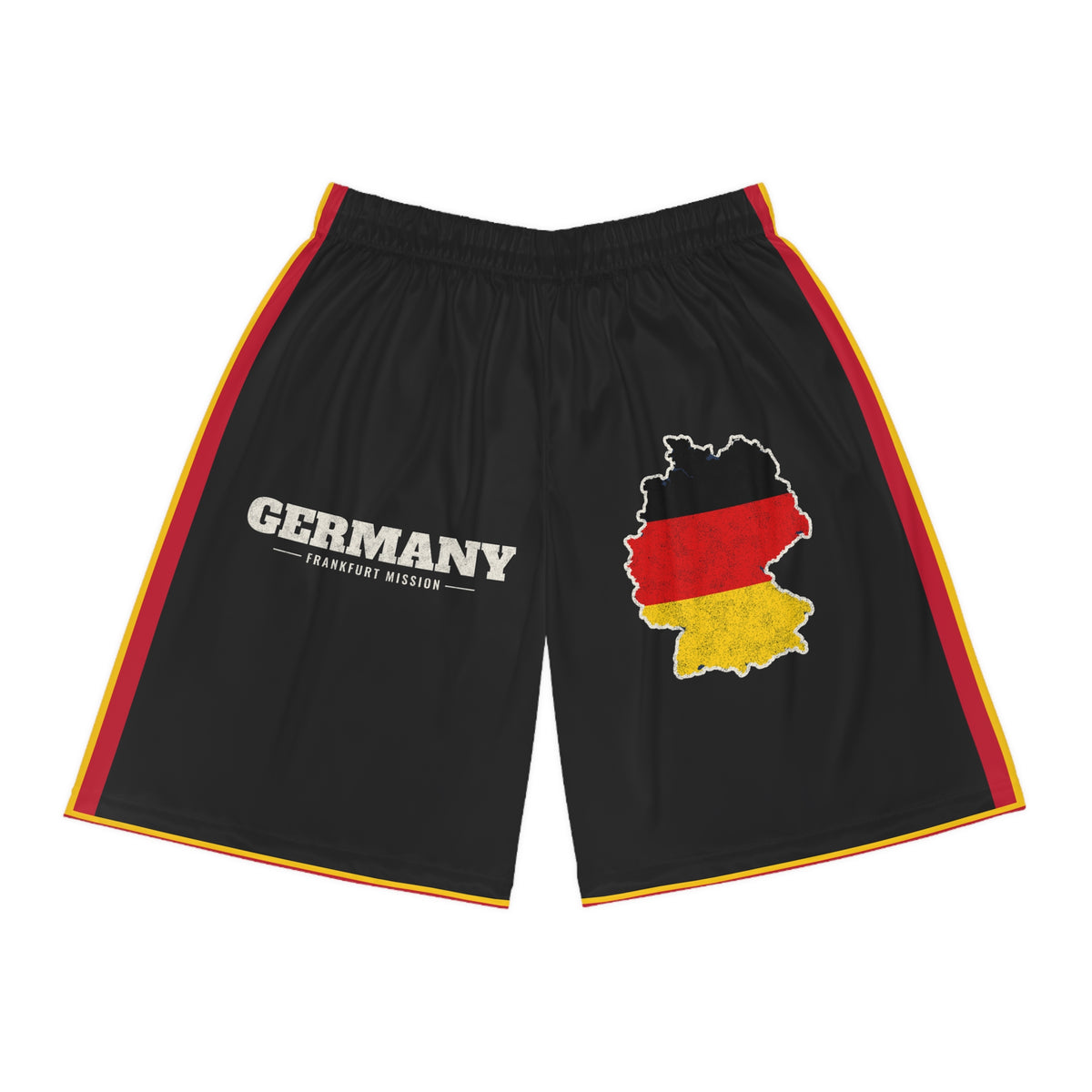 Germany Frankfurt Mission Basketball Shorts, front view