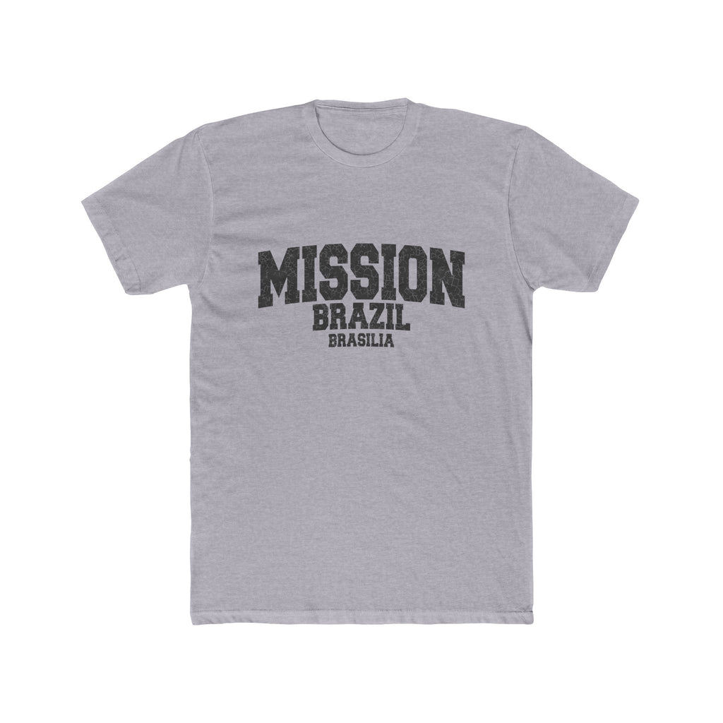 Brazil Brasilia Mission T-Shirt in Heather Grey, front view