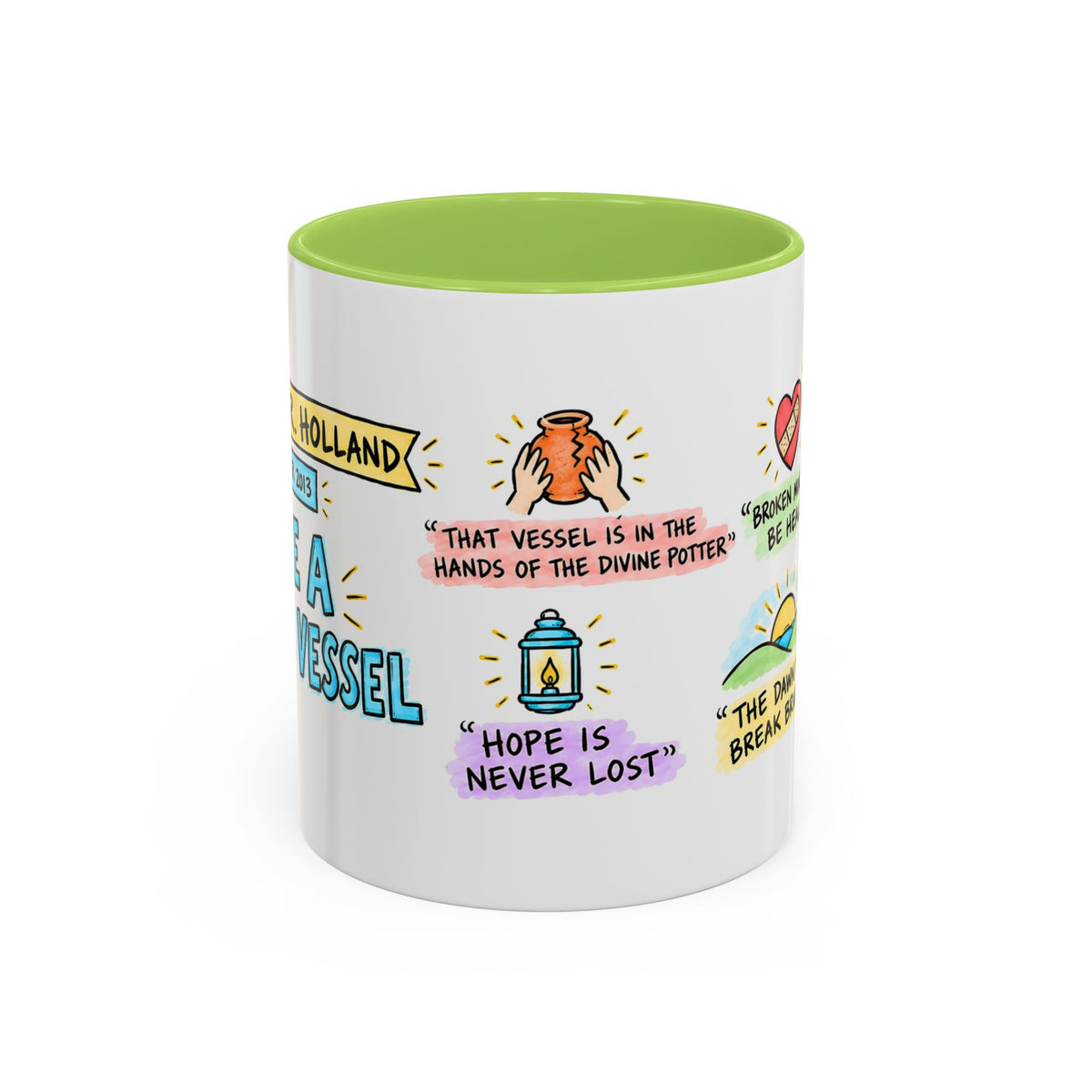Like a Broken Vessel Sketch Note Mug — Jeffrey R. Holland