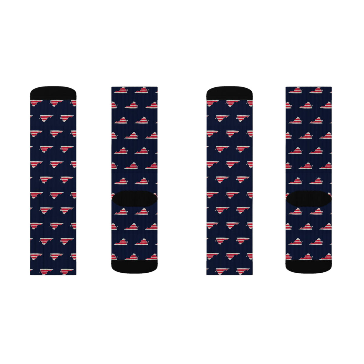 Washington DC South Mission Flag Map Socks
