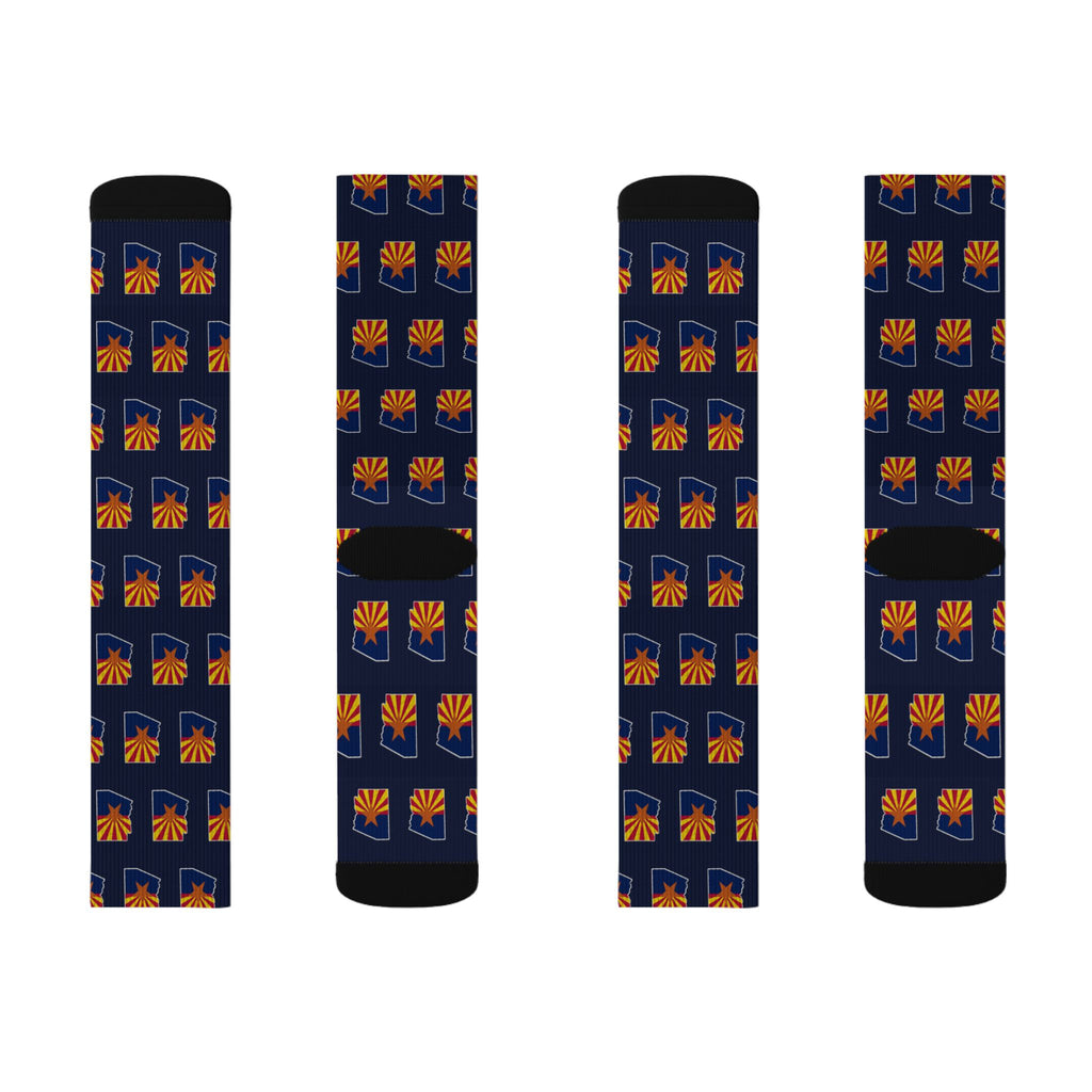 Arizona Mission Flag Map Socks
