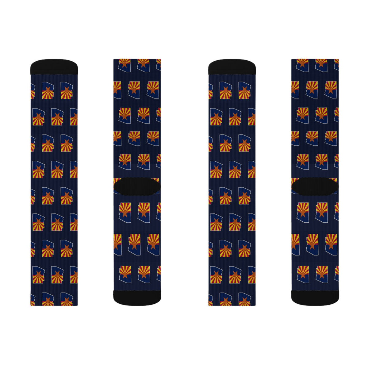 Arizona Mission Flag Map Socks