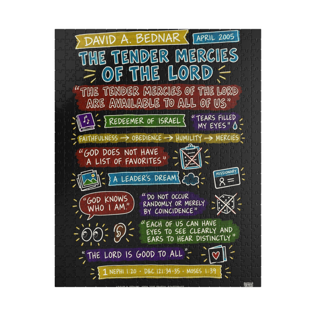 The Tender Mercies of the Lord Sketch Note 520-Piece Puzzle — David A. Bednar
