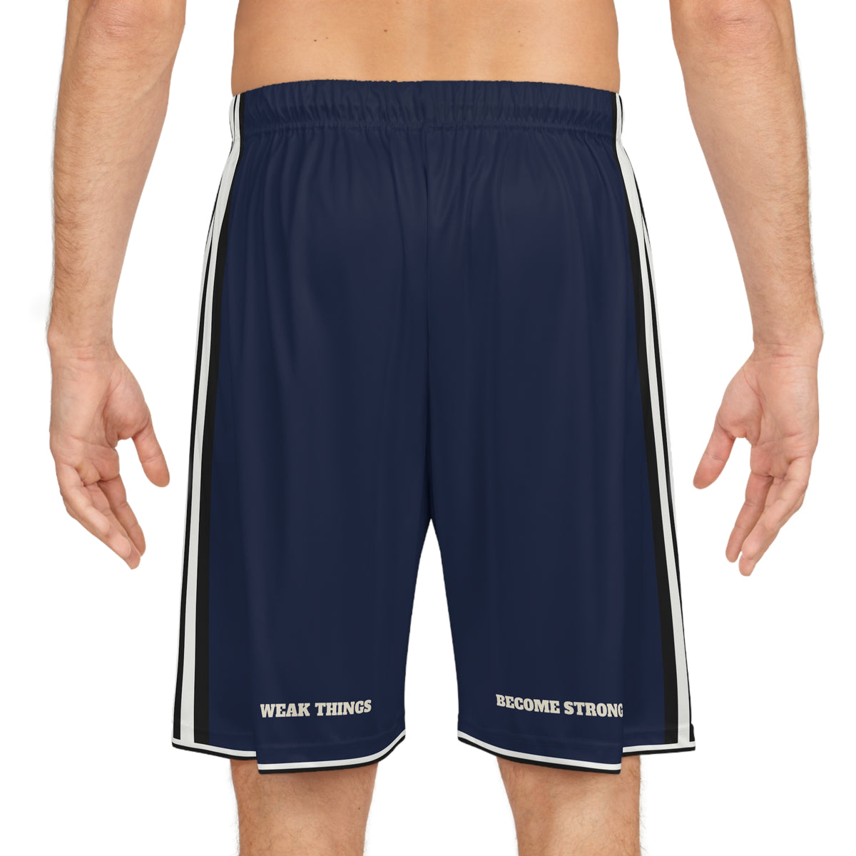 Virginia Richmond Mission Basketball Shorts, worn, back view