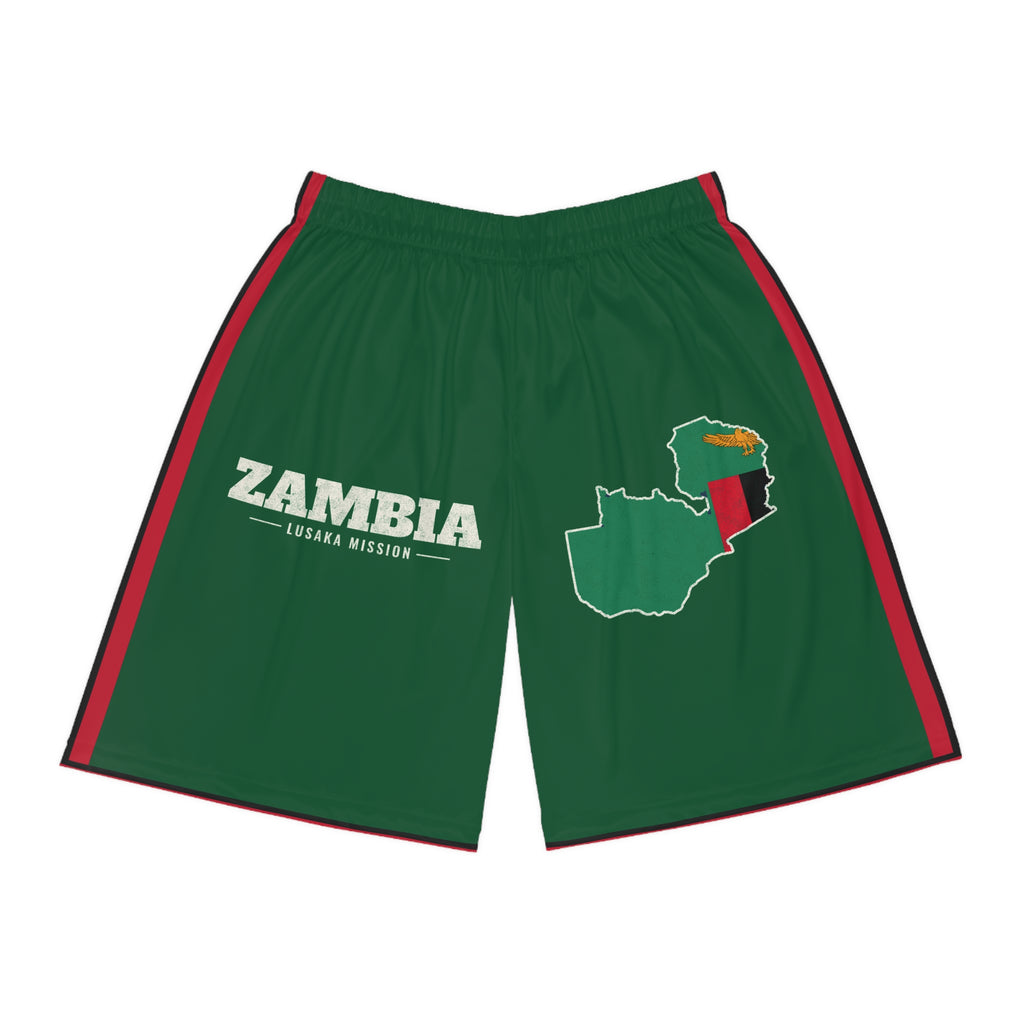 Zambia Lusaka Mission Basketball Shorts, front view
