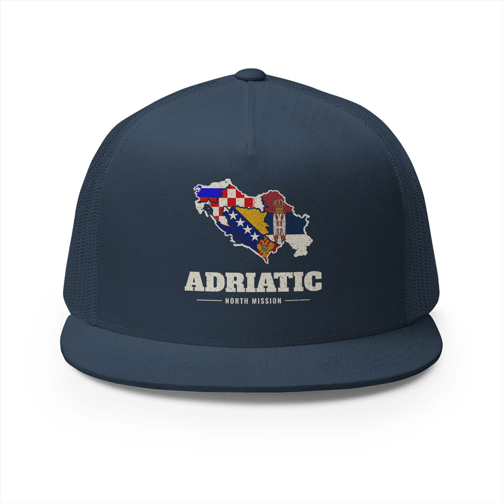 Adriatic North Mission Flag Map Trucker Hat